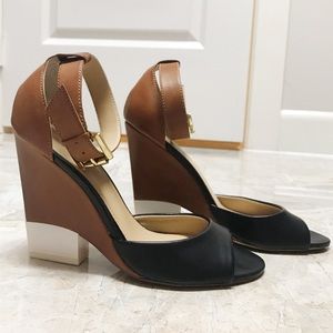 Express Color Block Wedge Sandals